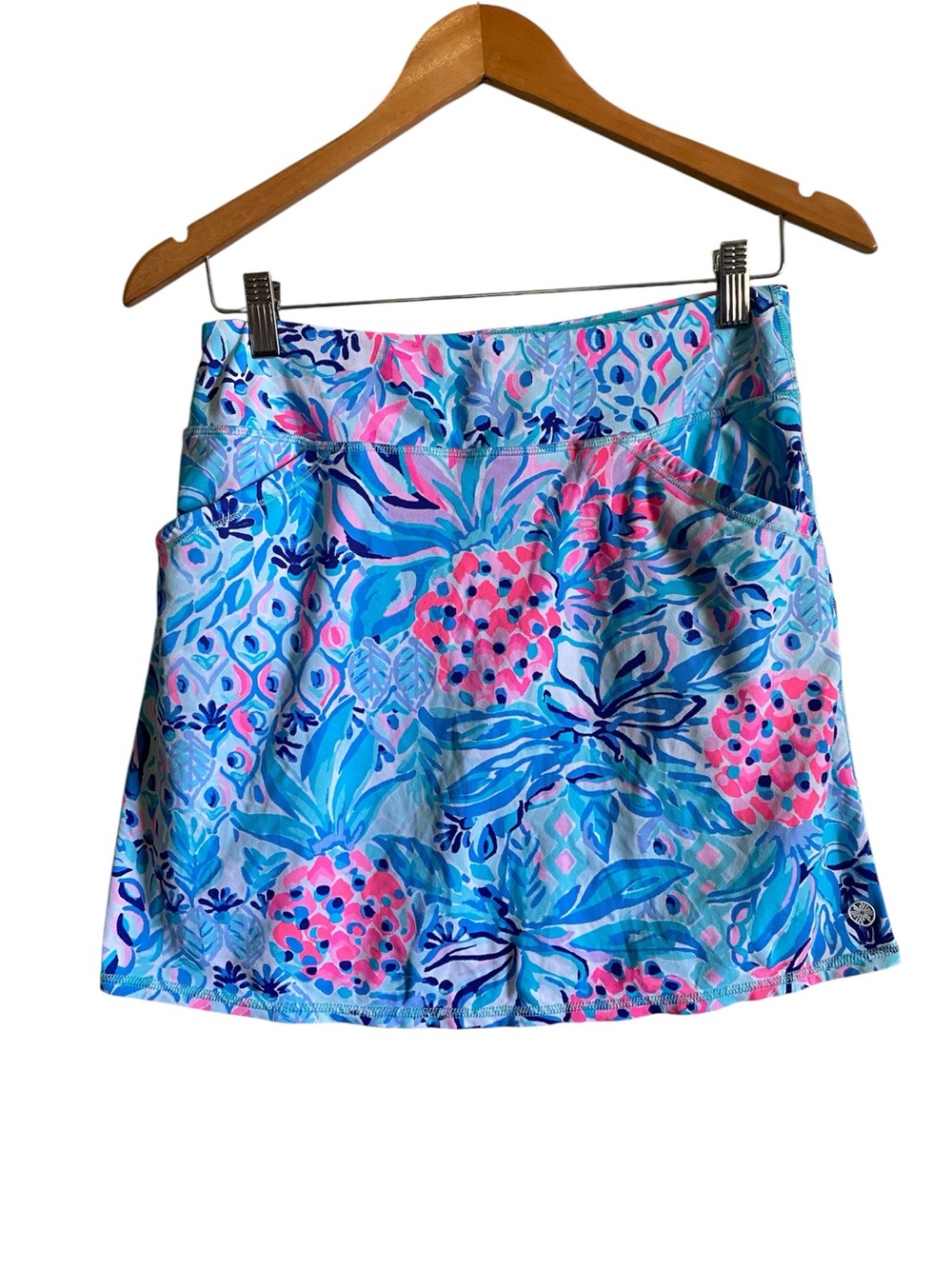Lilly Pulitzer Luxletic Small Maryana Skort Party Princess Pineapple Pink Skirt